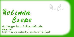 melinda csepe business card